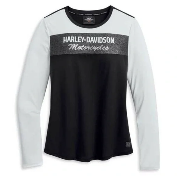 Harley-Davidson Women's Monochrome Long Sleeve Tee - Picture 2 of 3